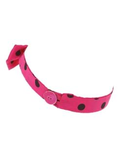 ACCESSOIRE CHEVEUX  FANNY & LILI BANDEAU NOEUD ROSE A POIS