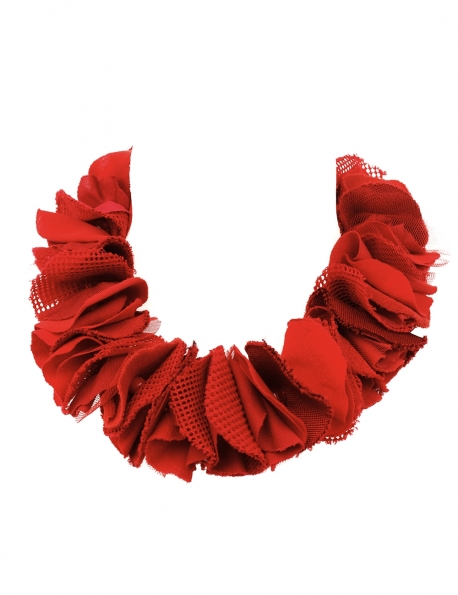 COLLIER FÉROCE TISSUS ROUGE