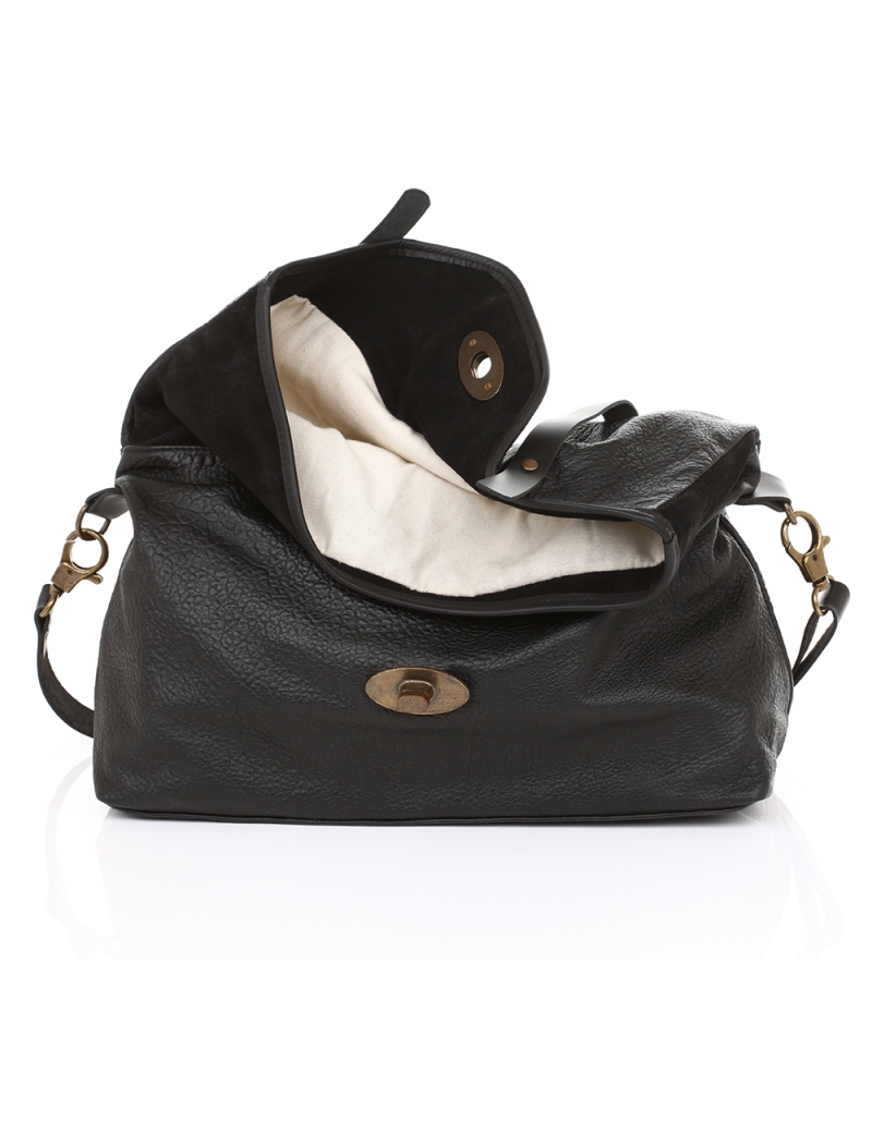 Vente Le Parra Sacoche Noir Sac Catherine Cuir Depot Des Filles 80wOPnk