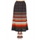 JUPE DE CONFECTION RONDS CAMAIEU ORANGE VINTAGE T.S