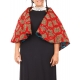 CAPE MULTI-POSES  RICOTON WAX  TURQUOISE  ROUGE réversible BORDEAU CERCLESTU