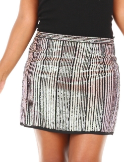 JUPE COURTENOIRE SEQUINS COULEURS