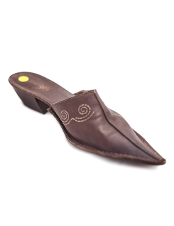 BABOUCHE MINELLI MARRON CUIR T40